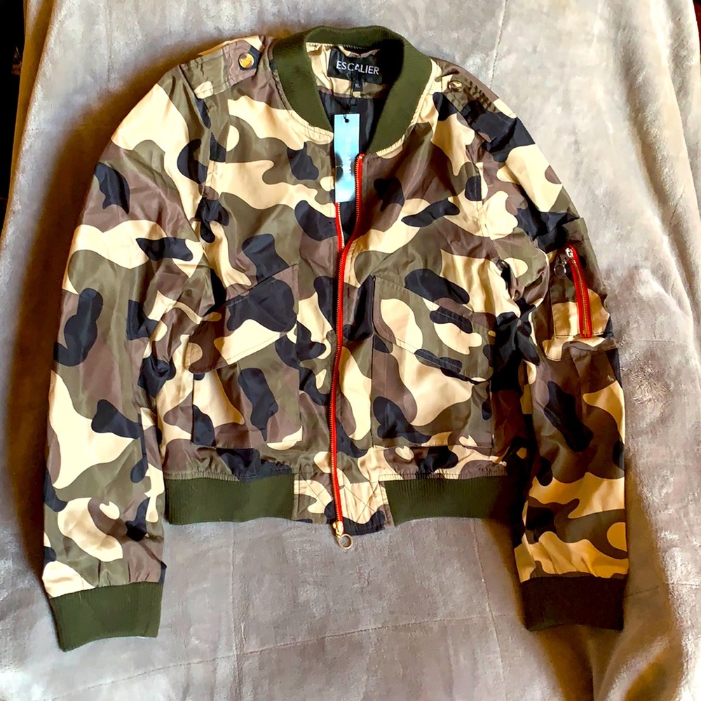 Camo moto jacket
